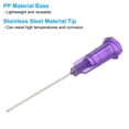 thumbnail image 3 of 21 agujas de dispensación, 52 piezas de 1 pulgada, agujas de dispensación de punta roma con bloqueo Luer para rellenar tintas líquidas, adhesivos, aceites, morado, 3 of 7