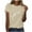Beige, variant on BLVB Summer Tops for Women Graphic Tee Short Sleeve Crewneck Print T Shirts Cute Basic Shirts