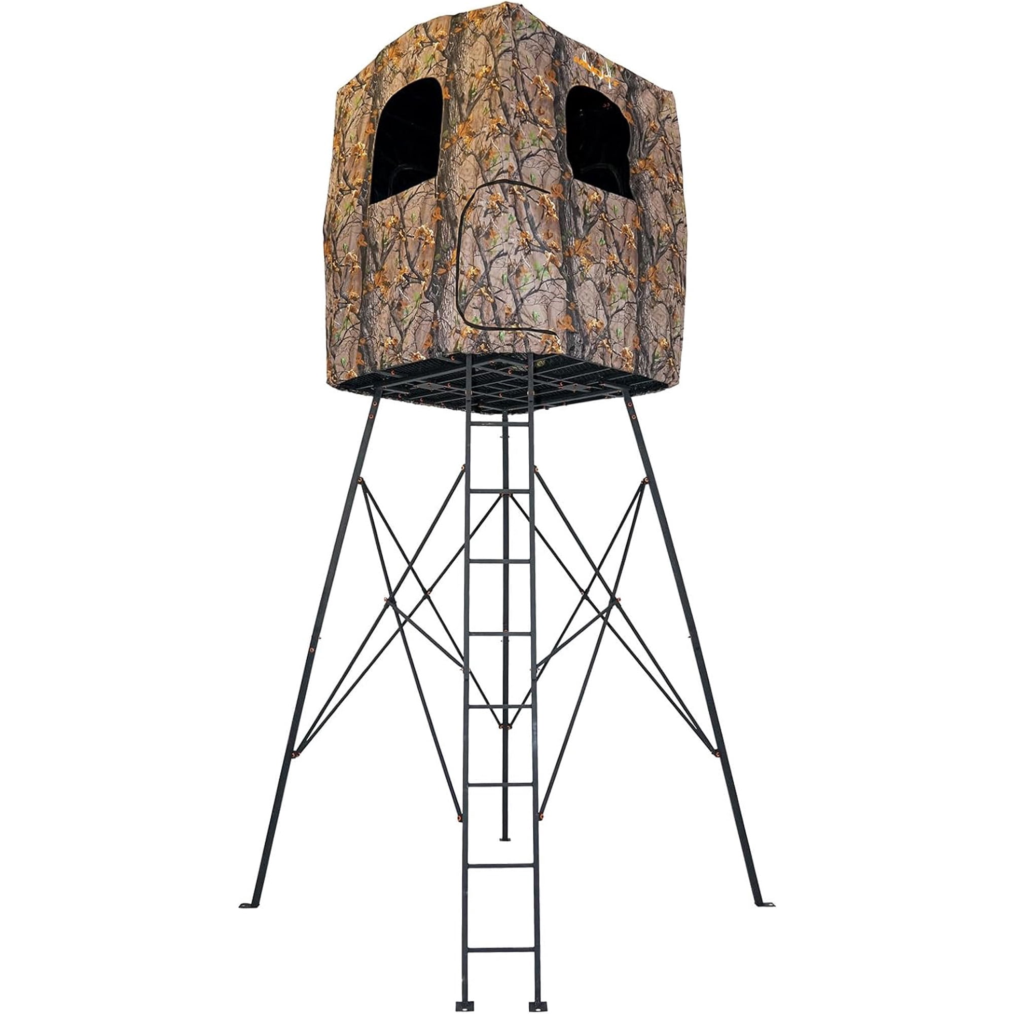 Muddy 12' Quad Pod Hunting Blind, Hunting Gear Deer Blind w/Windows, Camo