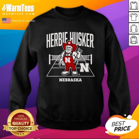 Top Nebraska Volleyball Herbie Mascot Sweatshirt Up to size 4XL