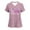 Pink, variant on Scrubs for Women Mock Wrap Top Women's Breast -neck Short Sleeve Pocket Overalls Shirt Rollbacks,Pink,L