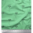 thumbnail image 1 of Soimoi Green polyester Crepe Fabric Cotton Ball Leaves Printed Fabric 1 Yard 42 Inch Wide, 1 of 3