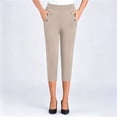 thumbnail image 2 of Capri Pants for Women High Waist Stretch Pull on Golf Capris Dressy Casual Work Pant with Pockets, 2 of 5