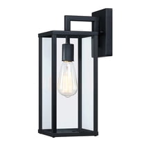 Outdoor Wall Lantern, 15" Large Exterior Waterproof Wall Sconce Light Fixture, Anti-Rust Black Porch Lights Mount Lighting for Outside, Patio,Front Back House, Garage, Entryway