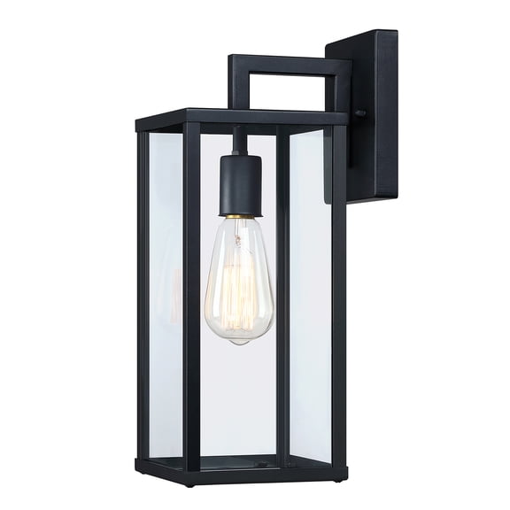 Outdoor Wall Lantern, 15" Large Exterior Waterproof Wall Sconce Light Fixture, Anti-Rust Black Porch Lights Mount Lighting for Outside, Patio,Front Back House, Garage, Entryway