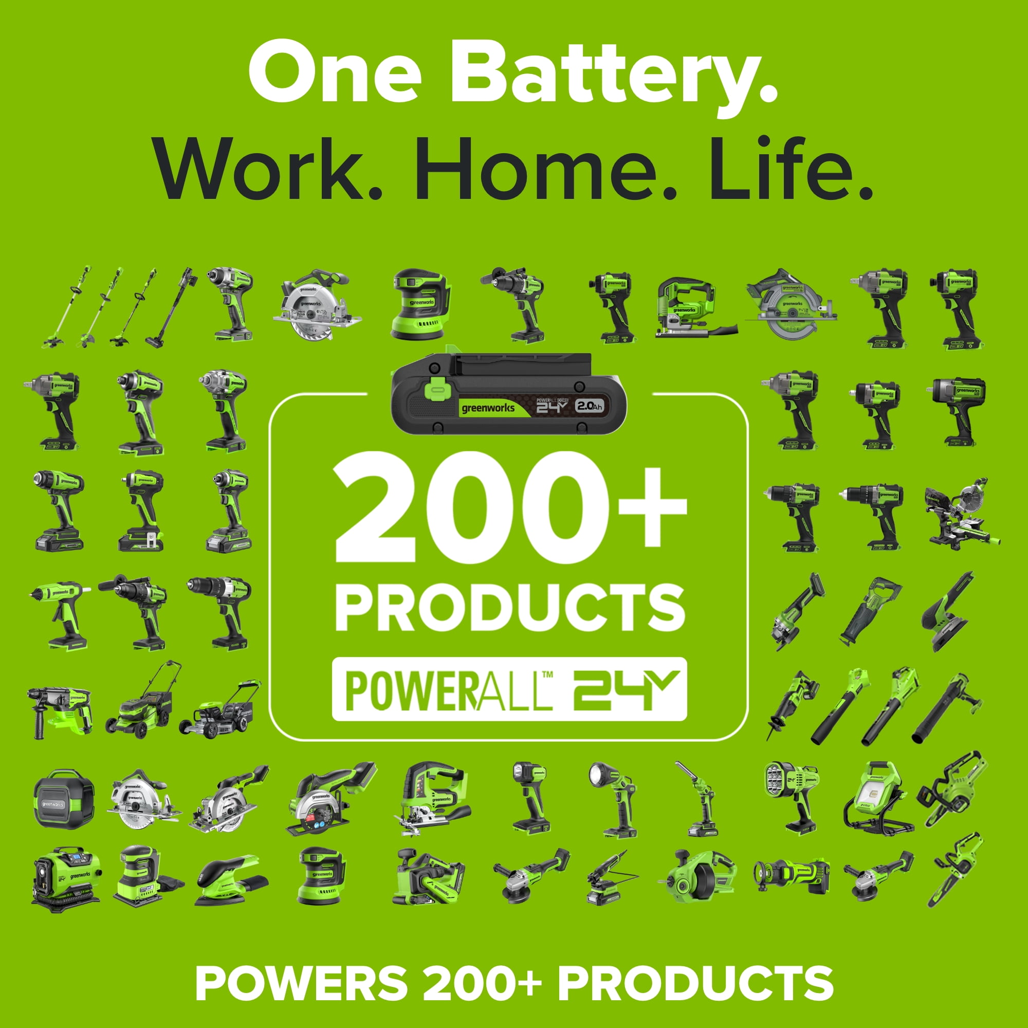 Greenworks 24V 2Pc Power Tool Combo Kit with Drill and Impact Driver, Included 10Pc Drill Bit and Double Sided Impact Bit Sets, CK326A2