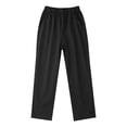 thumbnail image 3 of TiaoBug Big Kids Boys Wide Leg Baggy Pants Loose Fit High Waist Trousers with Pockets Casual Wear Black 9-10, 3 of 7
