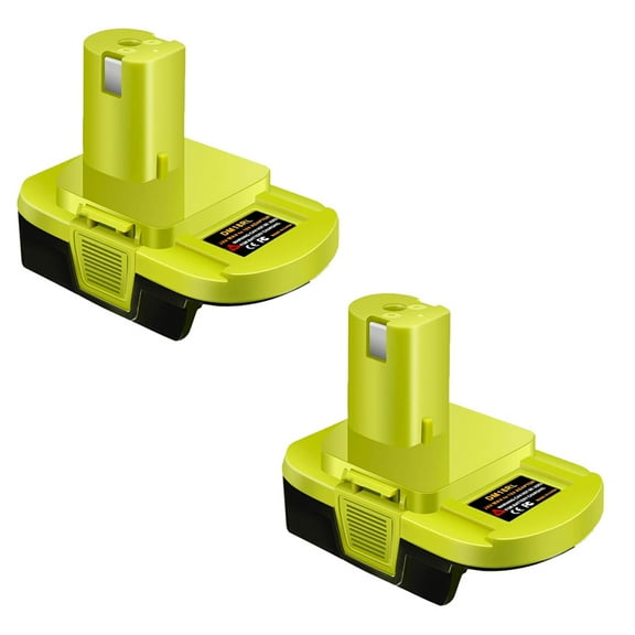 2pcs DM18RL 18V Lithium-Ion Battery Adapter Converter with USB & Type-C Ports - Compatible with R-yobi, De-Walt 20V & Mil-Waukee 18V Tools (Batteries Not Included), Fast Charger Adapter