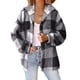 thumbnail image 1 of Sudadera con capucha y manga larga para mujer, informal, con cuello de botón, blusa y capucha, abrigo para mujer, 1 of 7