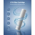 thumbnail image 2 of VEVOR Whole House Water Filter Replacement Cartridge, 4.5" x 20" CTO Carbon Block, Replacement Filter for 3-Stage Whole Home Water Filtration System, Reduce Chlorine, Bad Taste, Odor, 2 Pack, 2 of 9