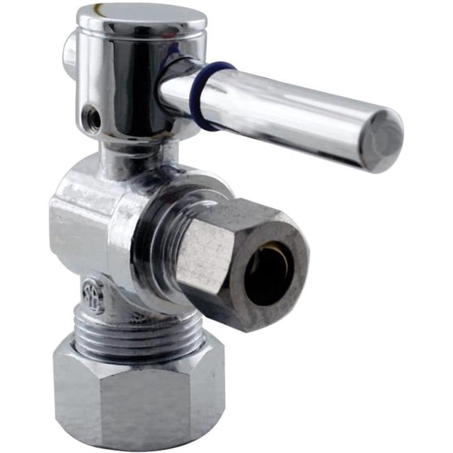 Westbrass R105BL-26 0,625 x 0,375 Po. Arrêt d'Angle avec Poignée de Levier de Rotation 0,25 , Chrome Poli