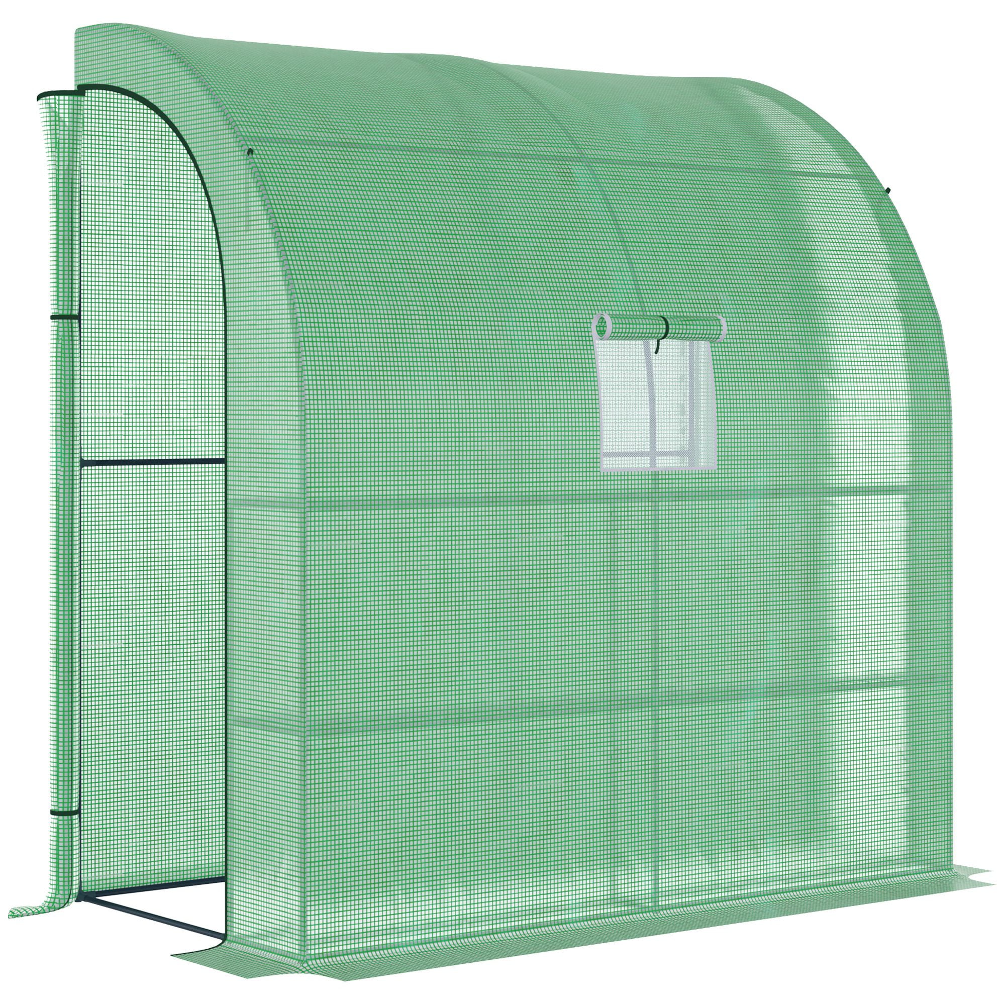Outsunny 7' x 3' x 7' Plant Garden Greenhouse with Window, Green