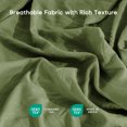 thumbnail image 3 of Sonive Washed Duvet Cover Sets Twin/Twin-XL 2 Piece, Soft and Cozy, Washed Textured Wrinkled Design (Loden Green, Twin/Twin-XL), 3 of 6
