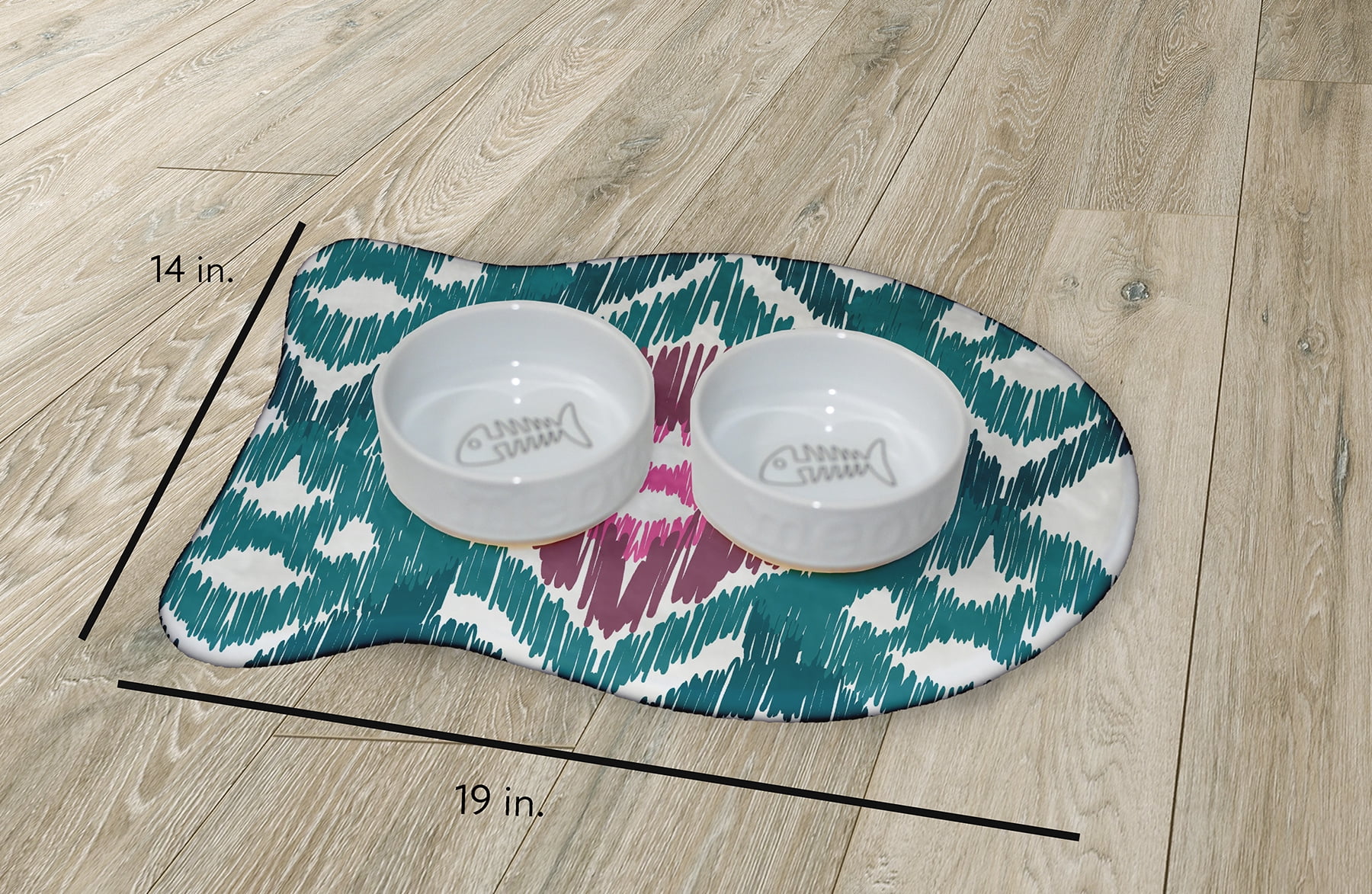 Simply Daisy Original Fish Shape Pet Feeding Mat for Cats