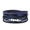 thumbnail image 2 of Brazalete de Cuero Sintético con Diseño Ovalado en Diversos Tonos, Azul azul perla, 2 of 8
