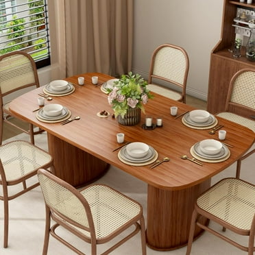 Pipleo 63 inch Rectangular Dining Table for 6, Modern Home Dining Room Living Room