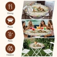 thumbnail image 7 of Easter Bunny Round Tablecloth, Fitted Table Cover with Elastic for 55"-60" Round Tables, Spring Floral Blossom Easter Eggs Burlap Table Cloth Outdoor Indoor Dinning Party Waterproof Tablecloths, 7 of 7