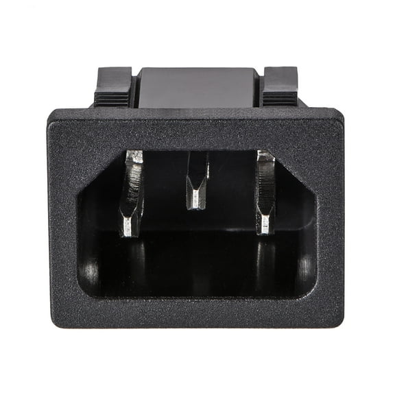 Panel Mount Plug Adapter AC 250V 10A C14 3 Pins IEC Inlet Plug Socket  Staight