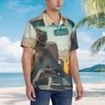 thumbnail image 3 of Fotbe Desert Monkeys Drive Camisa Hawaiana para Hombre Unisex – Camisa Casual de Verano con Botones de Manga Corta de Algodón y Lino,Medium, 3 of 7
