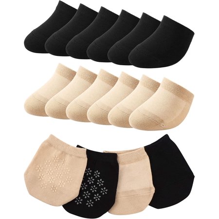 

12 Pairs Women Toe Topper Socks Toe Liner Half Seamless Socks No Show Low Cut Socks Half Toe Liner Socks for Women Girls