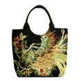 thumbnail image 1 of Sac Bandoulière Rétro à Perles avec Broderie de Paon pour Femme, Grand Sac à Main en Toile, 1 of 8