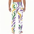 thumbnail image 4 of Sewkxo Men Pajama Pants Trendy Mardi Gras Printed Elastic Waist Drawstring Pants Spring Summer Carnival Loose Casual Pajama Trouser with Pockets,White S, 4 of 6