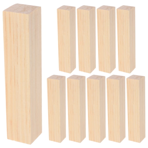 Soimiss 10Pcs Easy to Work Ivory Wood Craft Lumber for Home Carving and Partition Projects