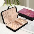thumbnail image 6 of SKYSONIC Marble Texture Travel Jewelry Box PU Leather Jewelry Organizer Ideal Gift for Women Girls, Portable Mini Jewelry Travel Case for Earrings Rings Necklaces Bracelets, 6 of 7