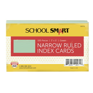 School Smart INDEX CARDS 4X6 UNRULED CANARY PACK OF 100 PK IND46CN