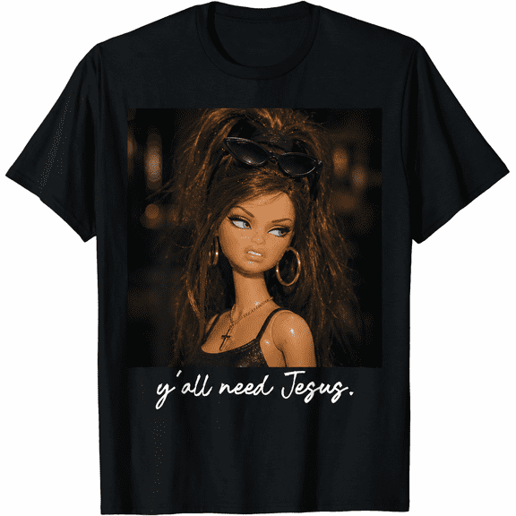 Ya'll Need Jesus Disgusted Face Christian Funny T-Shirt-100% Cotton