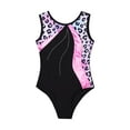 thumbnail image 5 of inlzdz Leotard for Girls Gymnastics Ballet Dancewear Sleeveless One Piece Unitard with Shorts Set Leopard 12, 5 of 7