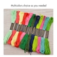 thumbnail image 6 of Rainbow Embroidery Floss 12 Colors Embroidery Kit Set 8m 6 Individual Strands Stitch for Crafting String Present Gift, 6 of 8