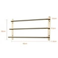 thumbnail image 2 of THREE Stagger Layers Towel Rack Luxury Brushed Gold 304 Stainless Steel Towel Bars Bathroom Accessories Set 17.72 inches KJWY003G-45CM, 2 of 6