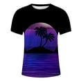 thumbnail image 3 of JDEFEG Mens Tops Shirts Vintage Men's Short Sleeved Tropical Style Print T Shirt Running Gym Workout Tee Tops Work Shirts Black Size L, 3 of 4