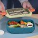 thumbnail image 5 of Fiambrera portátil con botella de agua | Caja bento apta para microondas con compartimentos y utensilios | Recipiente hermético para preparar comidas, ideal para estudiantes y oficinistas, 5 of 6