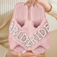 thumbnail image 7 of Jiibva Bride Slippers for Wedding Day Pink Bridesmaid Slippers Mother of the Bride Gifts for Bridal and Bachelorette Party, 7 of 7