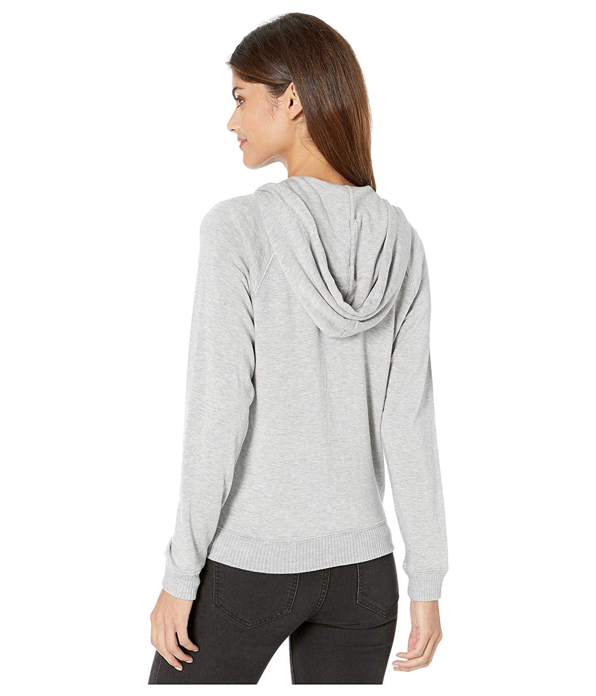 French Terry Zip Hoodie Heather Grey 