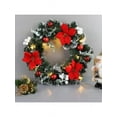 thumbnail image 3 of Christmas Wreath Xmas Garland with Battery Operated LED String Lights Decors, 3 of 4