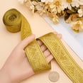 thumbnail image 3 of 4.6~5 Yards Ethnic Style Polyester Jacquard Ribbon for Sewing Decoration Goldenrod Color Triangle 1-1/2 inch(39mm), 3 of 7