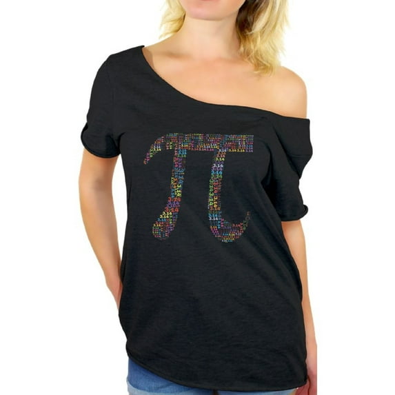 Awkward Styles Womens Graphic Shirts Women's Graphic T-shirts Women's Graphic Off Shoulder Top for Sarcastic Funny Humor Pi Shirt Womens Novelty Math Shirts 3.14 Pi Day Top