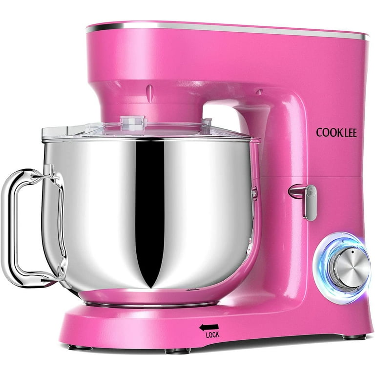 COOKLEE Stand Mixer, 9.5 Qt. 660W 10-Speed for Most Home Cooks, SM-1551,  Pink