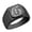 Black, variant on RASTEEL Initial Royal Letter G Monogram Stainless Steel Signet Ring