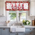 thumbnail image 2 of Valentine's Day Farmhouse Short Window Curtain Valances, Red Gnomes Roses Flowers Love Romance Rod Pocket Kitchen Valances for Living Room Bedroom Bathroom Cafe 60" x 18", 2 of 8