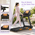 thumbnail image 4 of CURSOR FITNESS 4-in-1 14% Incline Folding Treadmill for Home, 3.0HP Quiet Motor, 300 lbs Capacity, 7-Layer Shock Absorption, 3 LED Displays and Handrails, 4 of 9
