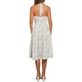 thumbnail image 3 of INSPIRE CHIC Halter Neck Floral Dress for Women's Summer Sundress Sleeveless Lace Up Midi Dress XS White Blue, 3 of 6