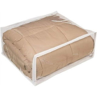 Vieshful Clear Clothes Storage Bag Organizer with Reinforced Handle, 18.1 X  15 X 9.1 in, Vinyl Storage Bag for Comforter, Blanket, Bedding, Duvet