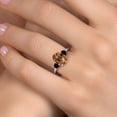thumbnail image 4 of Gem Stone King 3.74 Ct Oval Ecstasy Mystic Topaz Black Diamond 925 Sterling Silver Ring, 4 of 6