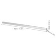 thumbnail image 2 of unbranded 5Ud Perfil De Aluminio Para LED Con Oculto Y Difusor Antideslumbrante Plata, 2 of 8