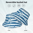 thumbnail image 5 of Naloa Ocean on Striped Reflective Double-Sided Bucket Hat, Sun Hat, Soft and Breathable for Gardening, Beaching, Camping, Hiking, Fishing, 5 of 9