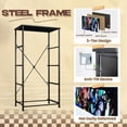 thumbnail image 4 of Stained Glass Style Dresser for Bedroom with 4 Storage Drawers Vibrant Butterflies Flowers Dressers Chest of Drawers Steel Framed Fabric Closet Organizers for Nursery Entryway Housewarming Gift, 4 of 8